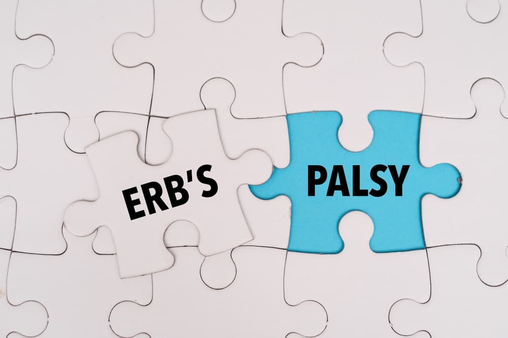 ERB’S PALSY word alphabet letters on puzzle